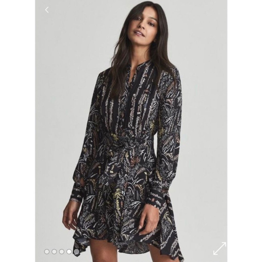 Reiss flippy mini dress - wear it anytime of year- lightweight fun fabric